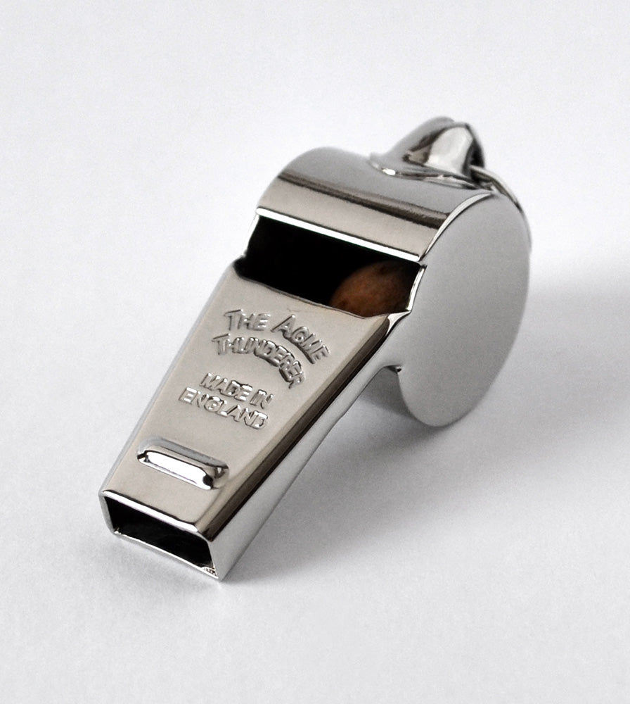 Acme Thunderer Whistle W/ Tapered Mouth & Hook Chromed Metal W58.5 Large-Sports Replay - Sports Excellence-Sports Replay - Sports Excellence