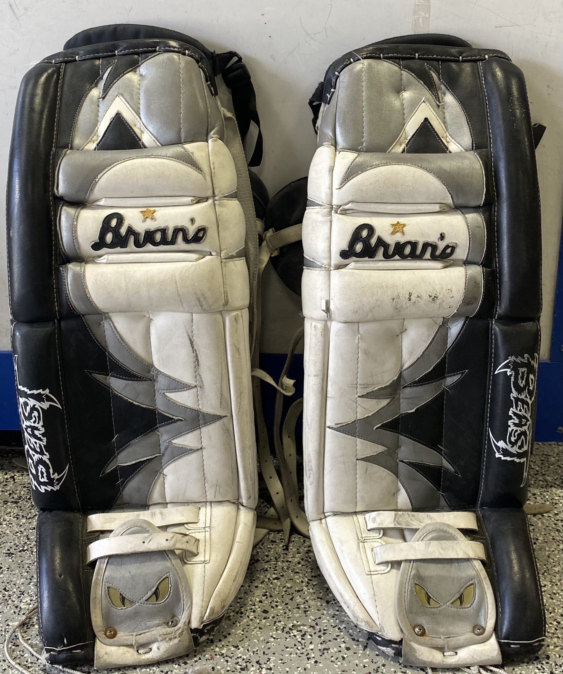 Brian'S Beast Goalie Leg Pads 31" Wht/Blk-Sports Replay - Sports Excellence-Sports Replay - Sports Excellence