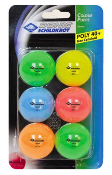 Donic Schildkrot Colour Popps Table Tennis/Ping Pong Balls 6 Pk 40+-Donic Schildkrot-Sports Replay - Sports Excellence