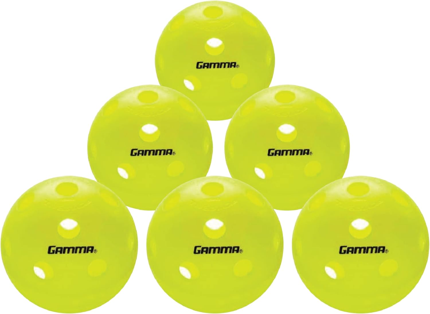 Gamma Photon Indoor Pickleball Balls 6 Pack-Gamma-Sports Replay - Sports Excellence