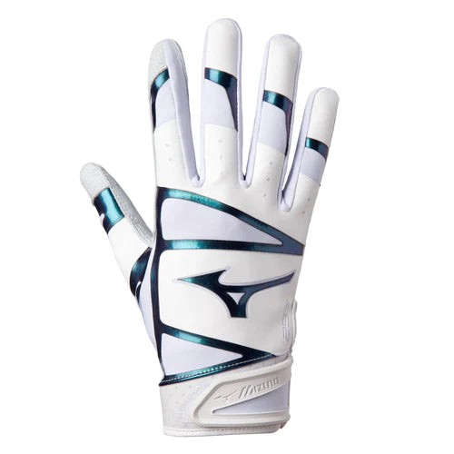 Mizuno white batting gloves sales