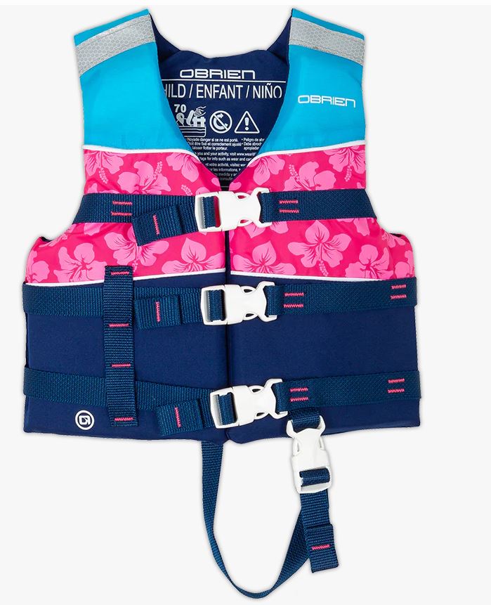 Obrien Child Nylon Vest Hmz Life Jacket Pfd Pink/Blue-Obrien-Sports Replay - Sports Excellence