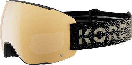 Head Magnify 5K Gold Ski / Snowboard Goggles + Spare Lens
