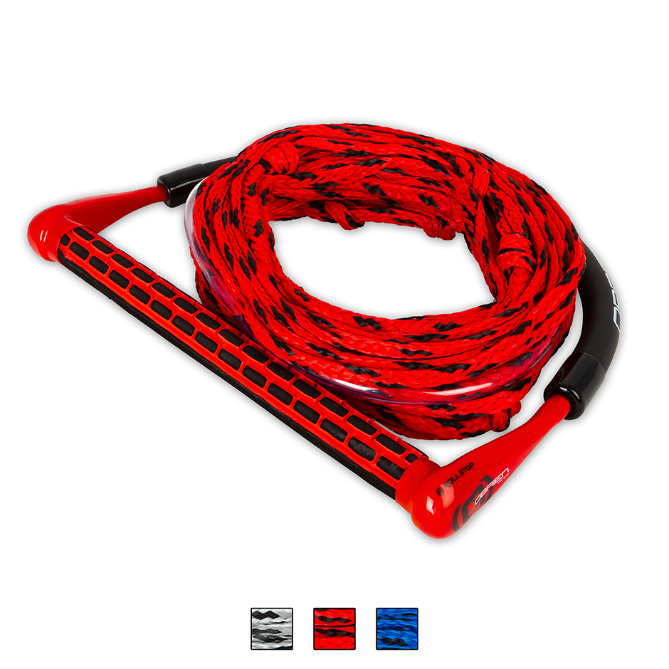 Obrien 4-Section Poly-E Wake Combo Rope W/ Handle Red-Obrien-Sports Replay - Sports Excellence