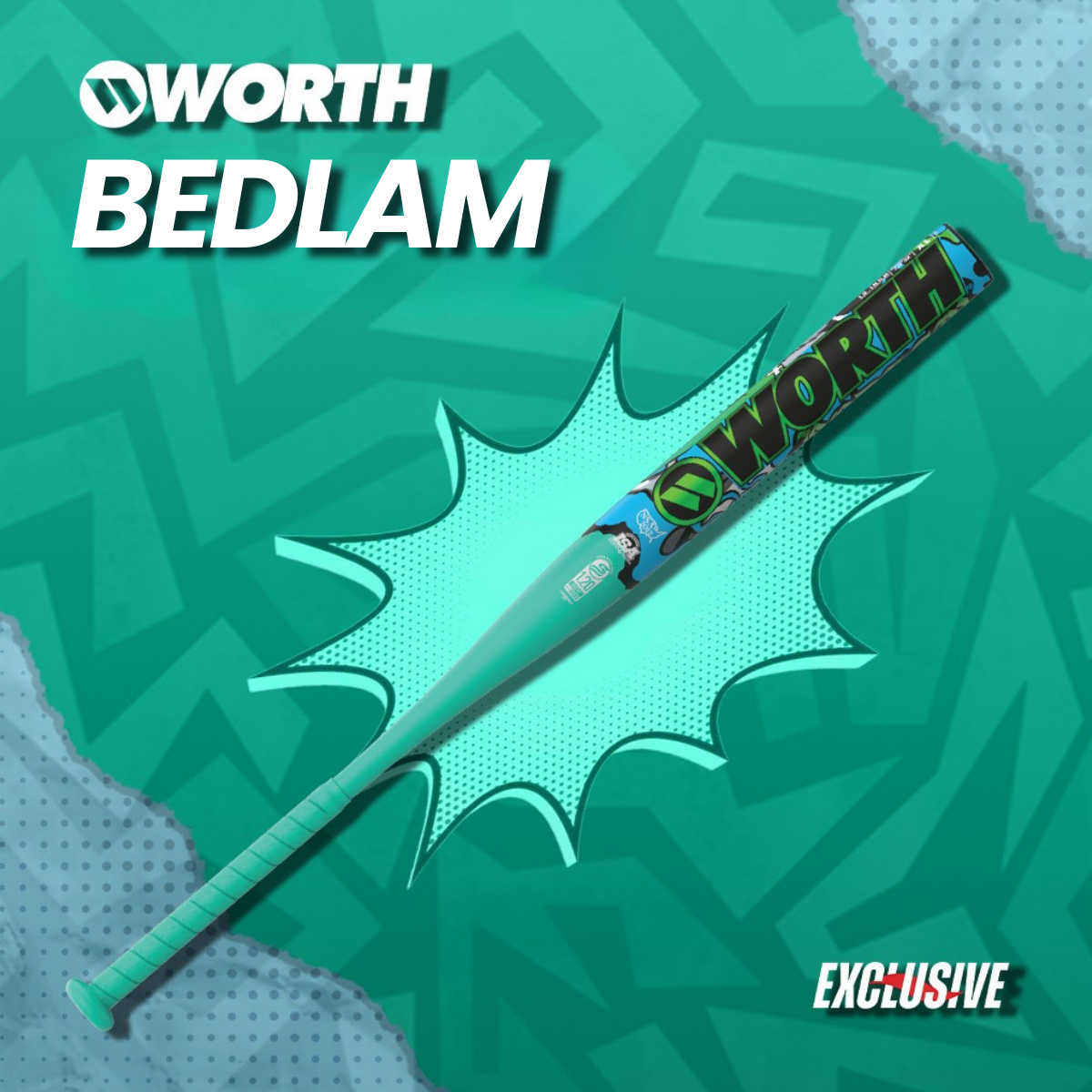 2026 Worth Bedlam 1-Pc Slowpitch Bat-Worth-Sports Replay - Sports Excellence