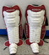 BODDAM ALTER EGO LACROSSE GOALIE LEG PADS CAT 3 SR WHT/RED-Sports Replay - Sports Excellence-Sports Replay - Sports Excellence