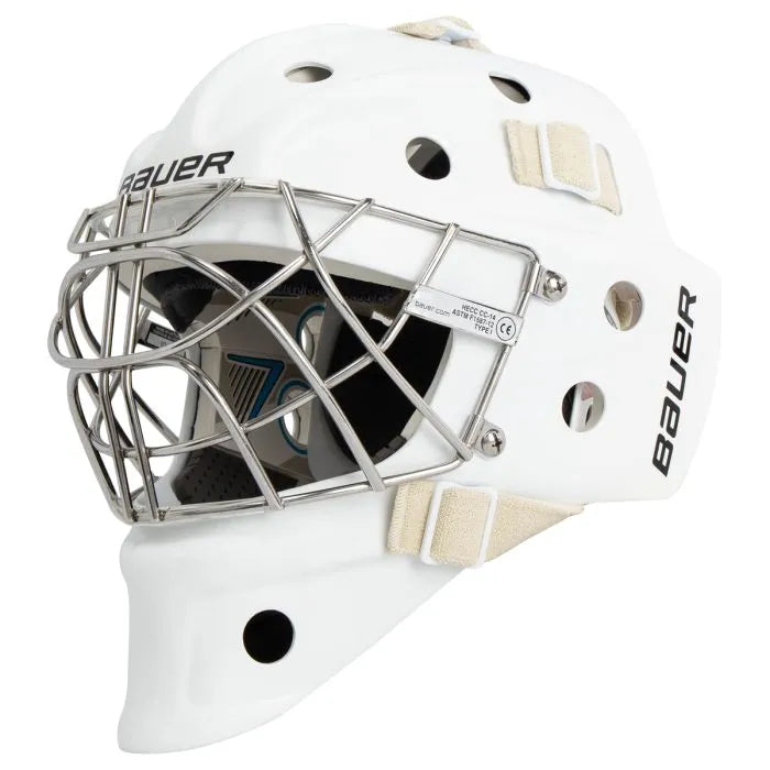 Bauer 940 Certified Cat Eye Junior Hockey Goalie Mask Os White-Bauer-Sports Replay - Sports Excellence