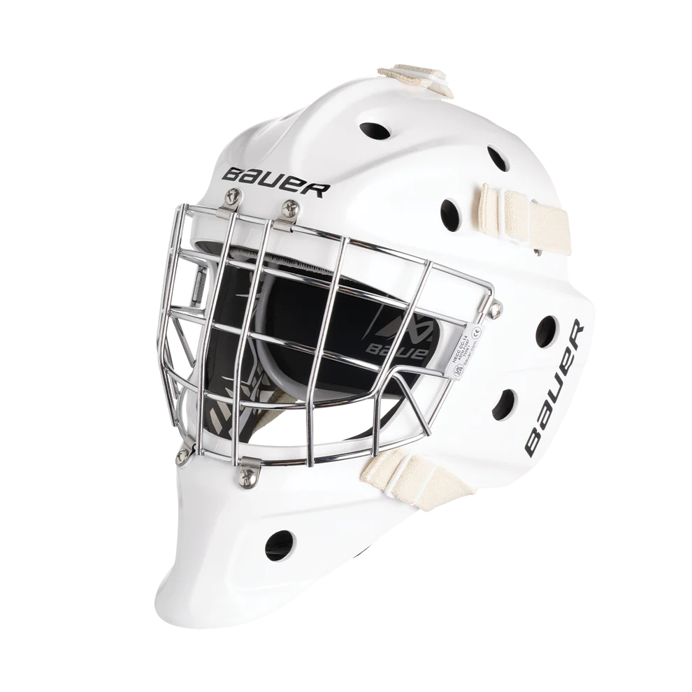 Bauer S24 930 Junior Hockey Goalie Mask Os White-Bauer-Sports Replay - Sports Excellence