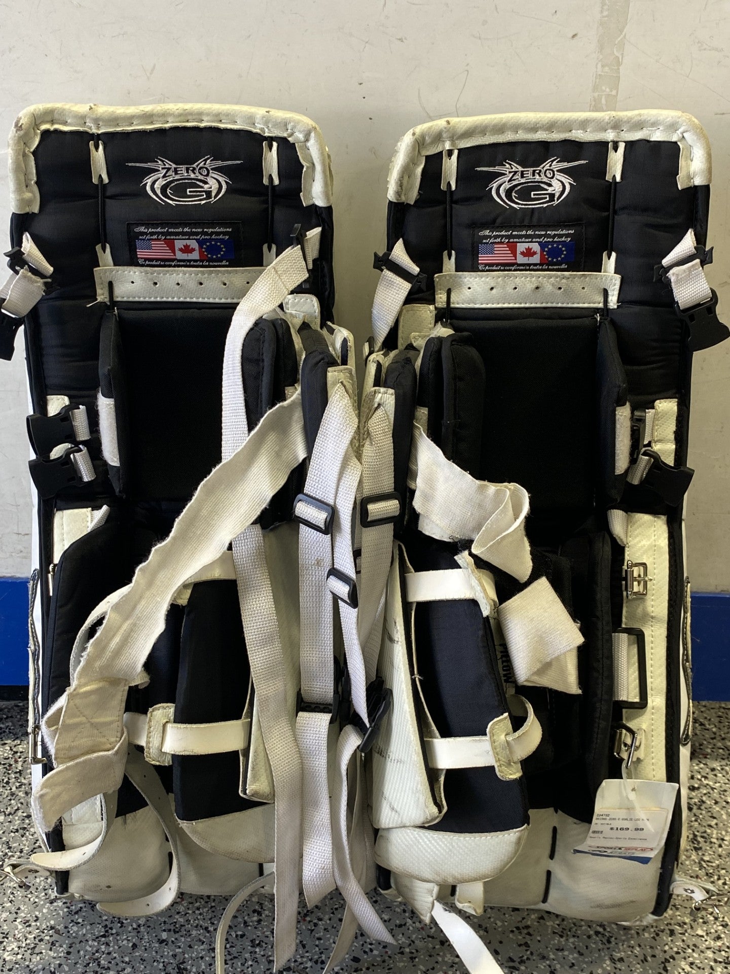 Brians Zero G Goalie Leg Pads 29" Wht/Blk-Sports Replay - Sports Excellence-Sports Replay - Sports Excellence