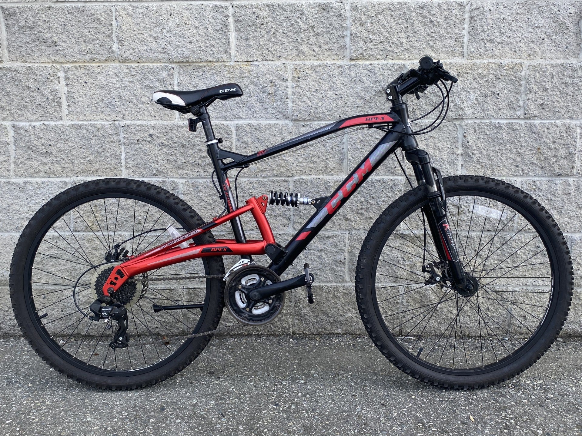 Ccm Apex Full Suspension Mtn Bike Blk/Red 26"-Sports Replay - Sports Excellence-Sports Replay - Sports Excellence