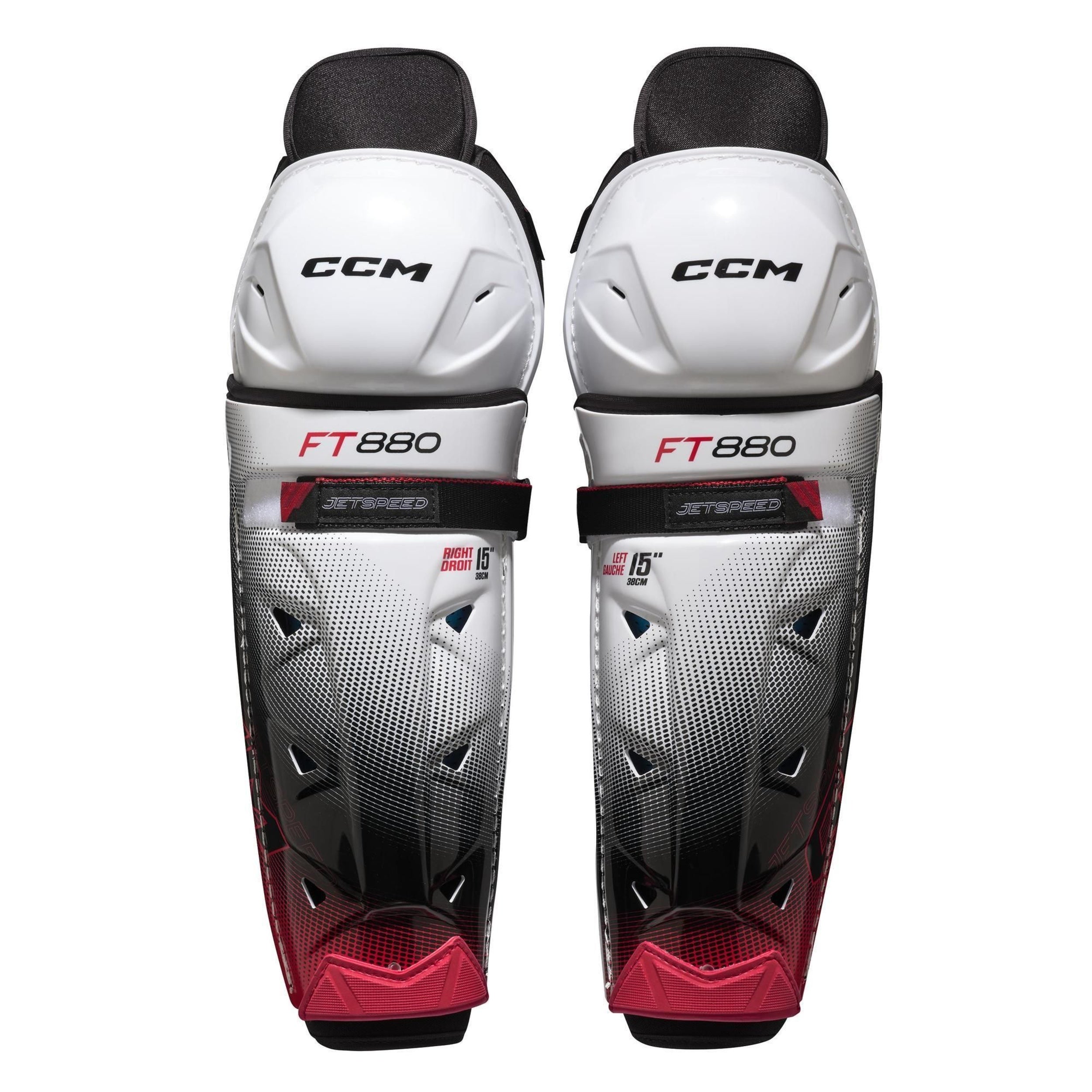 Ccm Jetspeed Ft880 Junior Hockey Shin Guards-Ccm-Sports Replay - Sports Excellence