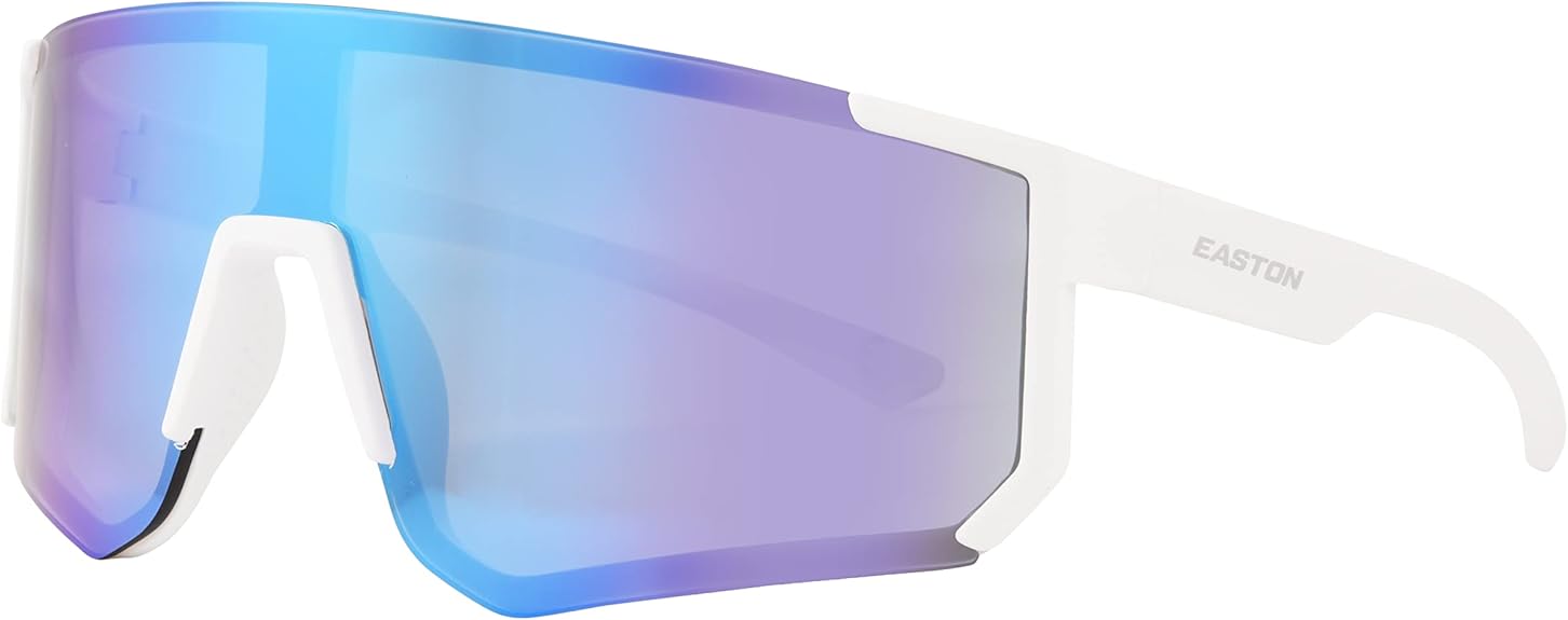 Easton Shield Sports Sunglasses White/Blue-Easton-Sports Replay - Sports Excellence