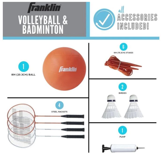 Franklin Starter Volleyball Badminton Set-Franklin-Sports Replay - Sports Excellence