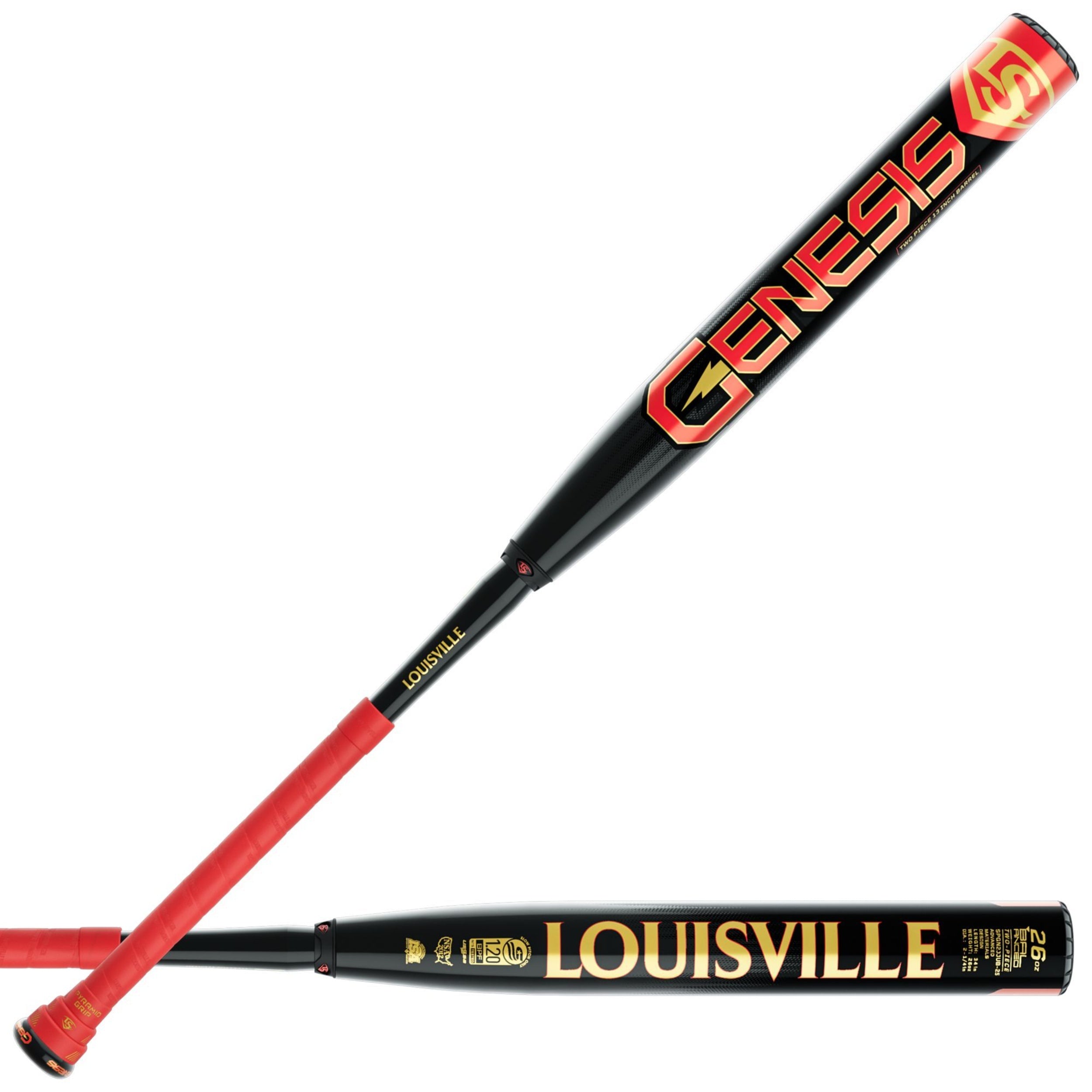 Louisville Slugger Genesis 2Pc Balanced J.Jones Slowpitch Bat-Louisville Slugger-Sports Replay - Sports Excellence