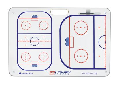 Lowry Coaches Board - Ps37 Hockey 16" X 24" 2 Colour Full + Half Rink-Lowry-Sports Replay - Sports Excellence