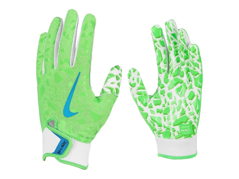 Nike Pee Wee Shark 2.0 Football Glove RAGEGRN WHT BLUEORBIT M L