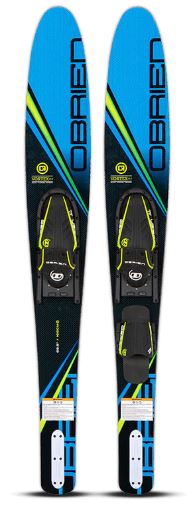 O'Brien Vortex 65.5" Combo Water Skis W/X7 & Rt Blue-Obrien-Sports Replay - Sports Excellence