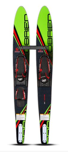 Obrien Junior Celebrity Series 58" Combo Water Skis W/Jr X7 Binding Blk/Grn-Obrien-Sports Replay - Sports Excellence