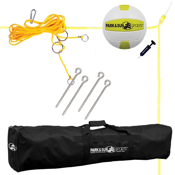 Park & Sun Sports Spiker Sport Volleyball Set Blue W/1.5" 3Pc Steel Poles-Park & Sun-Sports Replay - Sports Excellence