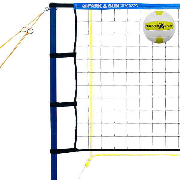 Park & Sun Sports Spiker Sport Volleyball Set Blue W/1.5" 3Pc Steel Poles-Park & Sun-Sports Replay - Sports Excellence