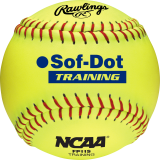 Rawlings 11" Neon Yellow Indoor/Training Softball Each Or $69.99 Per Dozen-Worth-Sports Replay - Sports Excellence