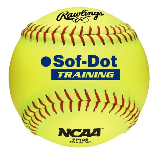 Rawlings 12" Neon Yellow Indoor/Training Softball Each Or $69.99 Per Dozen-Worth-Sports Replay - Sports Excellence