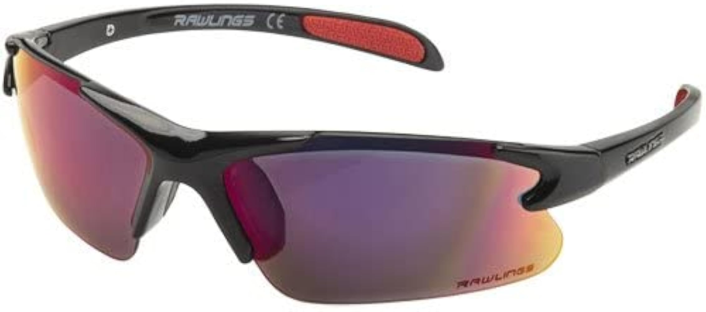 Rawlings Adult Mirror Sunglasses Black/Red-Rawlings-Sports Replay - Sports Excellence