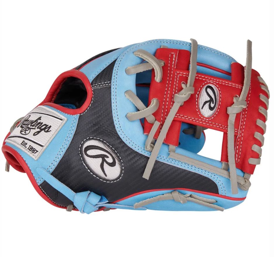 Rawlings Heart Of The Hide 11.5" Hyper Shell Baseball Glove Rht Pro-I Web Columbia Blue-Rawlings-Sports Replay - Sports Excellence
