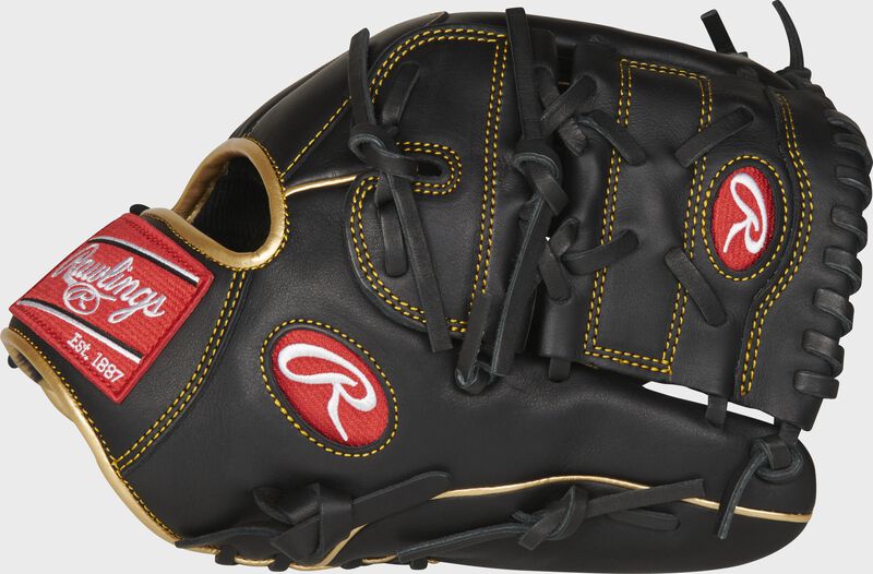 Rawlings R9 Series 12" Baseball Glove 12 Inch Rht 2Pcs/Cv Black-Rawlings-Sports Replay - Sports Excellence