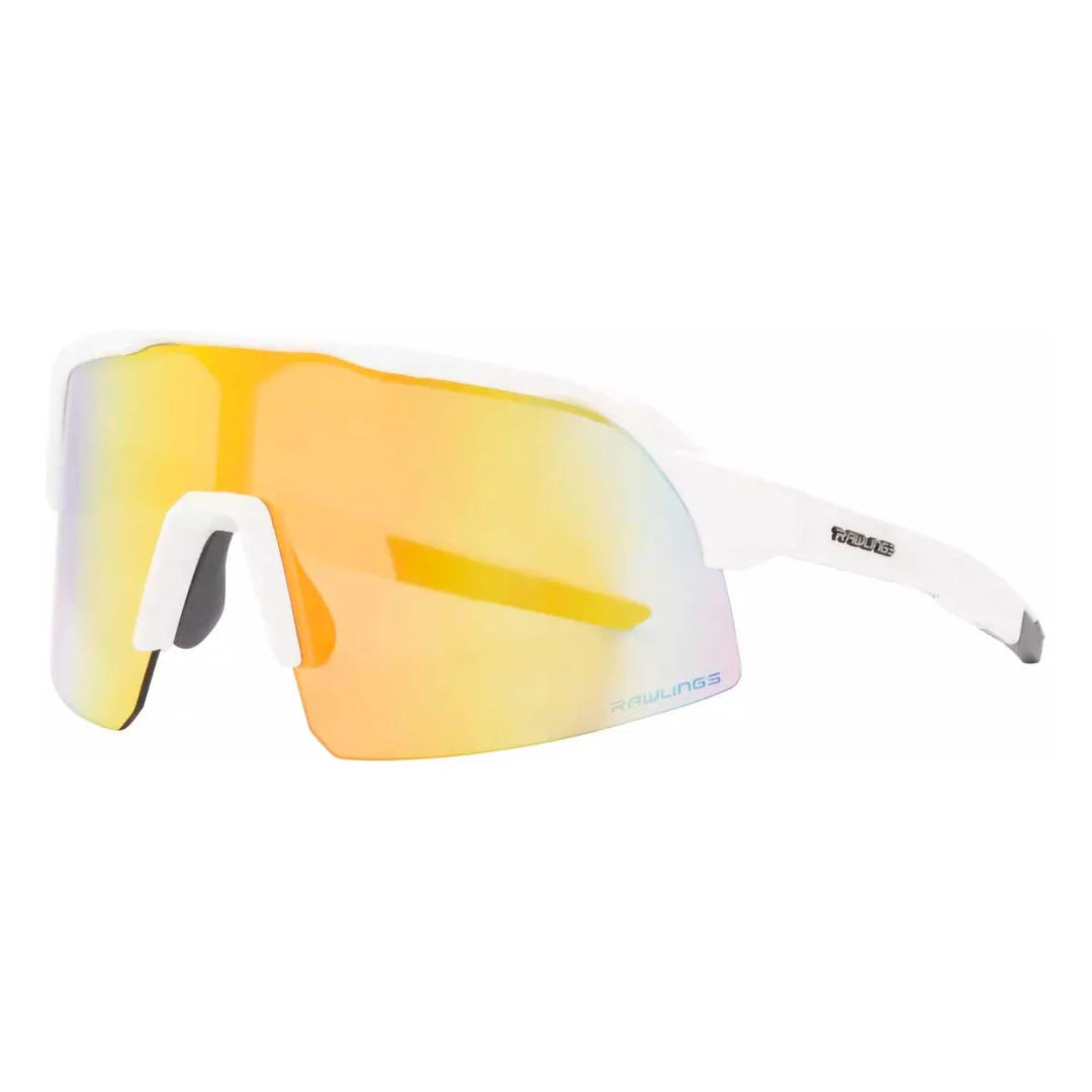 Rawlings Shield Youth Sunglasses White/Orange-Rawlings-Sports Replay - Sports Excellence
