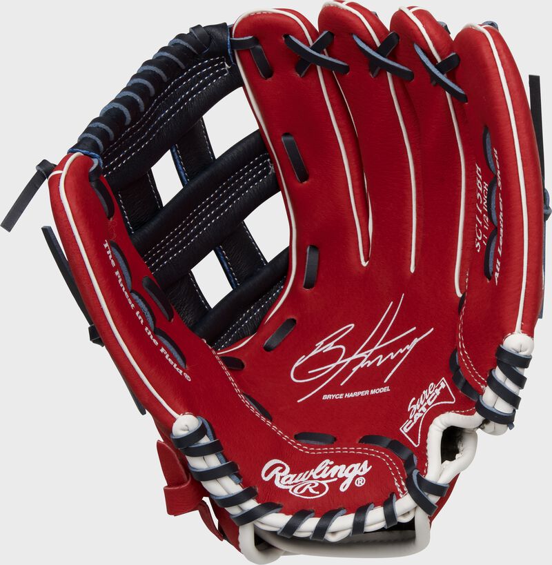 Rawlings Sure Catch 11.5" Bryce Harper Signature Baseball Glove Reg 11.5 Inch H/Nf Scarlet-Rawlings-Sports Replay - Sports Excellence