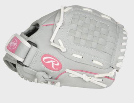 Rawlings Sure Catch Youth Softball Glove - Gray/Pink-Rawlings-Sports Replay - Sports Excellence