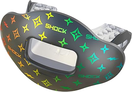 Shock Doctor Max Airflow Lip Guard - Irid Multi Print Blk/Rainbow Lux Osfa-Shock Doctor-Sports Replay - Sports Excellence