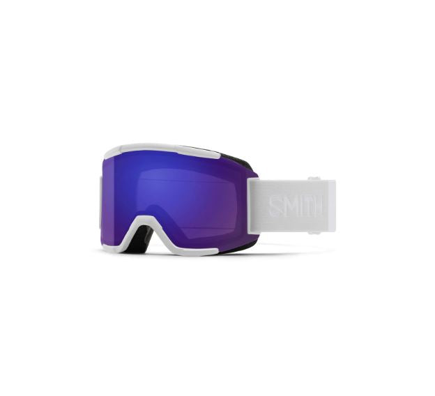 Smith Squad White Vapor Goggles W/ Chromapop Everyday Violet Mirror Lens + Extra Clear Lens-Smith-Sports Replay - Sports Excellence