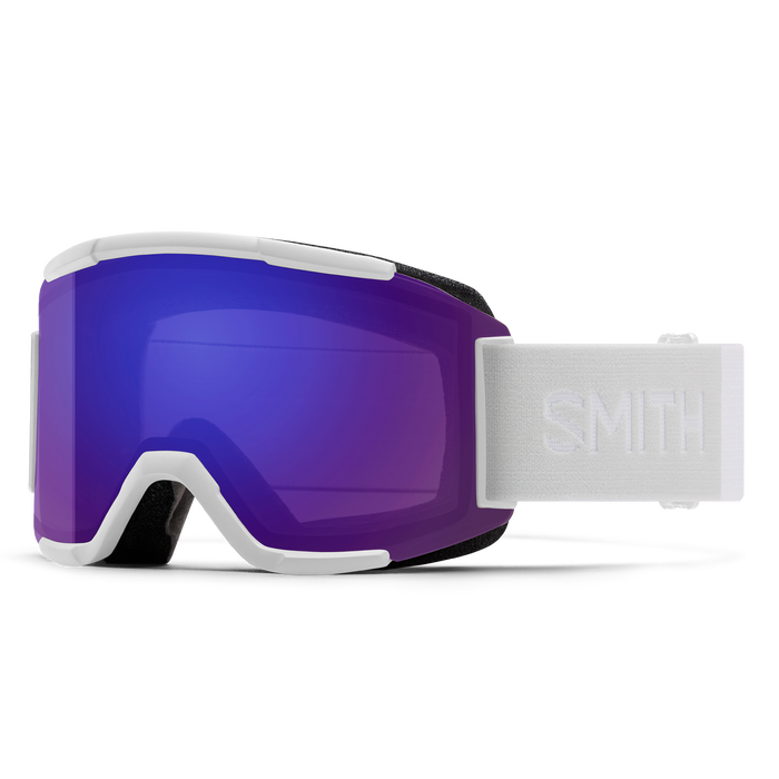 Smith Squad White Vapor Goggles W/ Chromapop Everyday Violet Mirror Lens + Extra Clear Lens-Smith-Sports Replay - Sports Excellence