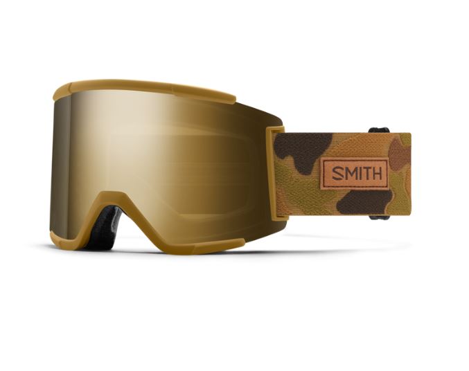 Smith Squad Xl Coyote Pow Hunter Goggles W/Chromapop Sun Black Gold Mirror Lens + Extra Chromapop Storm Blue Sensor Mirror Lens-Smith-Sports Replay - Sports Excellence