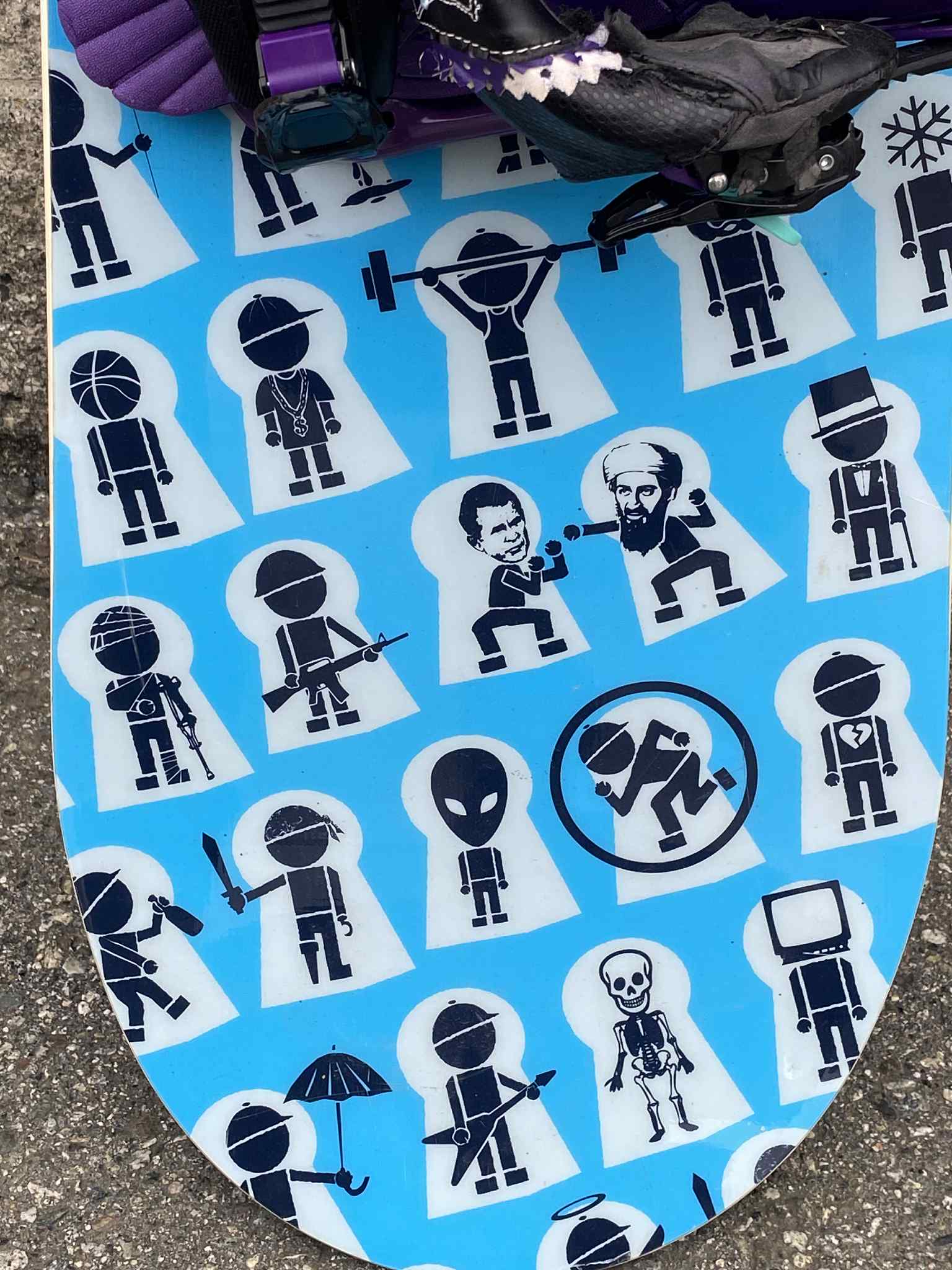 Stepchild Powder Sucks Snowboard C/W Bindings Size 155 Blu Blk-Sports Replay - Sports Excellence-Sports Replay - Sports Excellence