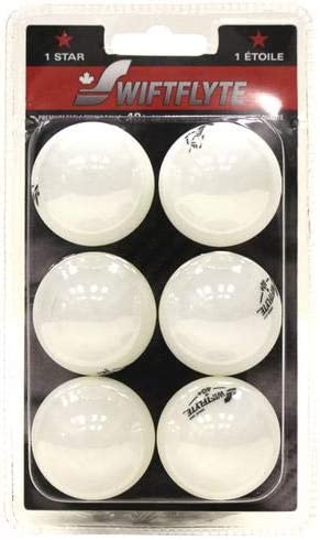 Swiftflyte Table Tennis Balls White 40Mm 6 Pack-Swiftflyte-Sports Replay - Sports Excellence
