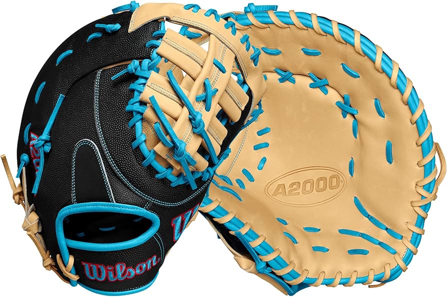 Wilson A2000 1679 W/Superskin 12.5" Baseball Glove Reg Rht Blk/Sky Blue-Wilson-Sports Replay - Sports Excellence