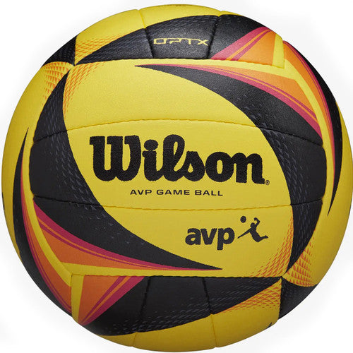Wilson Avp Optx Game Volleyball Official Sz Yel/Blk-Wilson-Sports Replay - Sports Excellence