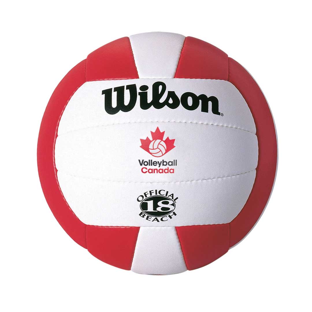 Wilson Official Canada Replica Beach Volleyball Red/Wht-Wilson-Sports Replay - Sports Excellence