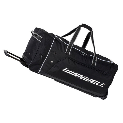 Winnwell Premium Wheel Bag W/Telescopic Handle Junior Black-Winnwell-Sports Replay - Sports Excellence