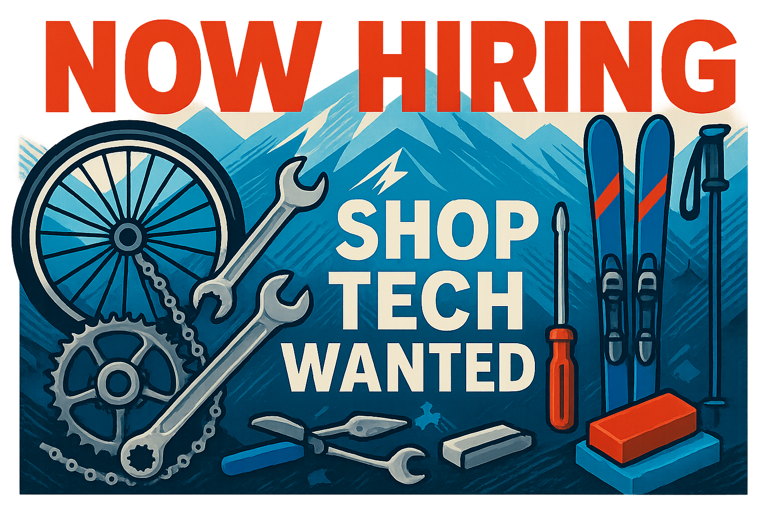 change the theme to be bike repairs and ski waxing