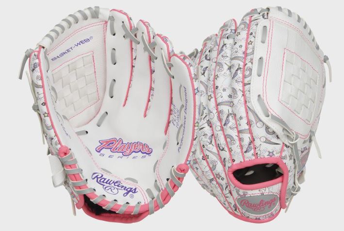 Rawlings Players Series 10" Youth Baseball Glove Rht Basket Weave - White