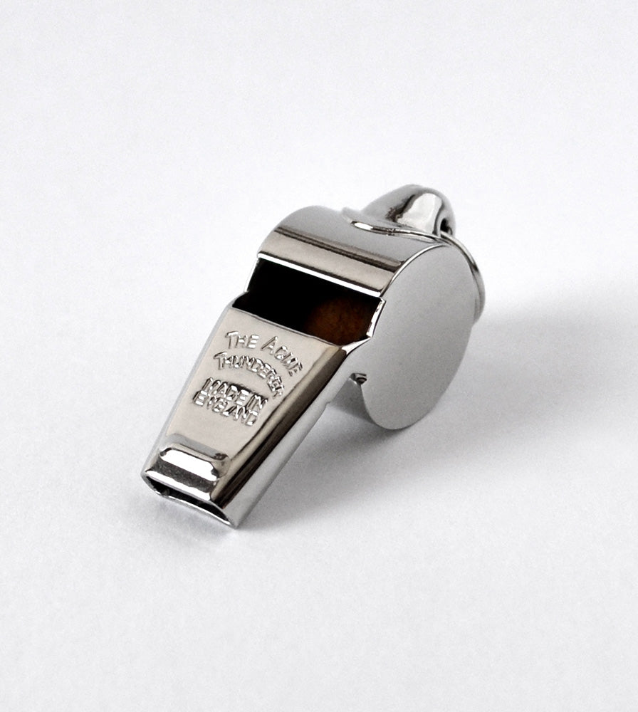 Acme Thunderer Whistle W/ Tapered Mouth High Pitch Chromed Metal W60.5 Small-Acme-Sports Replay - Sports Excellence
