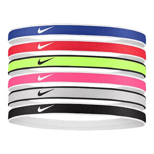 Nike Swoosh Sport Tipped Headbands - 6 Pk-Nike-Sports Replay - Sports Excellence