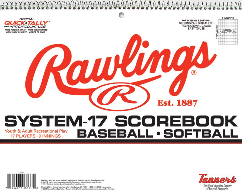 Rawlings Baseball Softball Score Book System 17 Baseball/Softball-Rawlings-Sports Replay - Sports Excellence