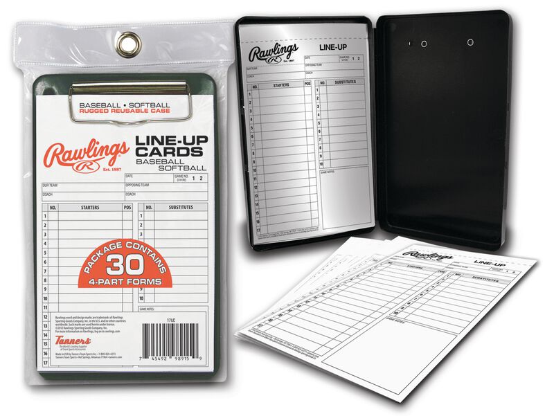 Rawlings System-17 Line Up Cards Refill Pack 12 Cards-Rawlings-Sports Replay - Sports Excellence