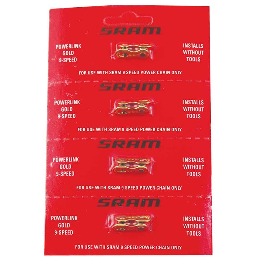 Sram Power Link Gold 9 Speed Each 9 Spd Chain Connector-Sram-Sports Replay - Sports Excellence